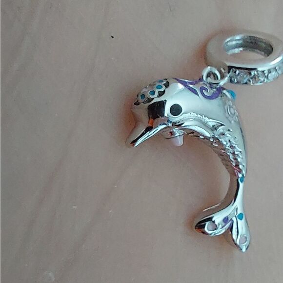 925 Silver Dolphin Nautical Charm - Picture 4 of 12